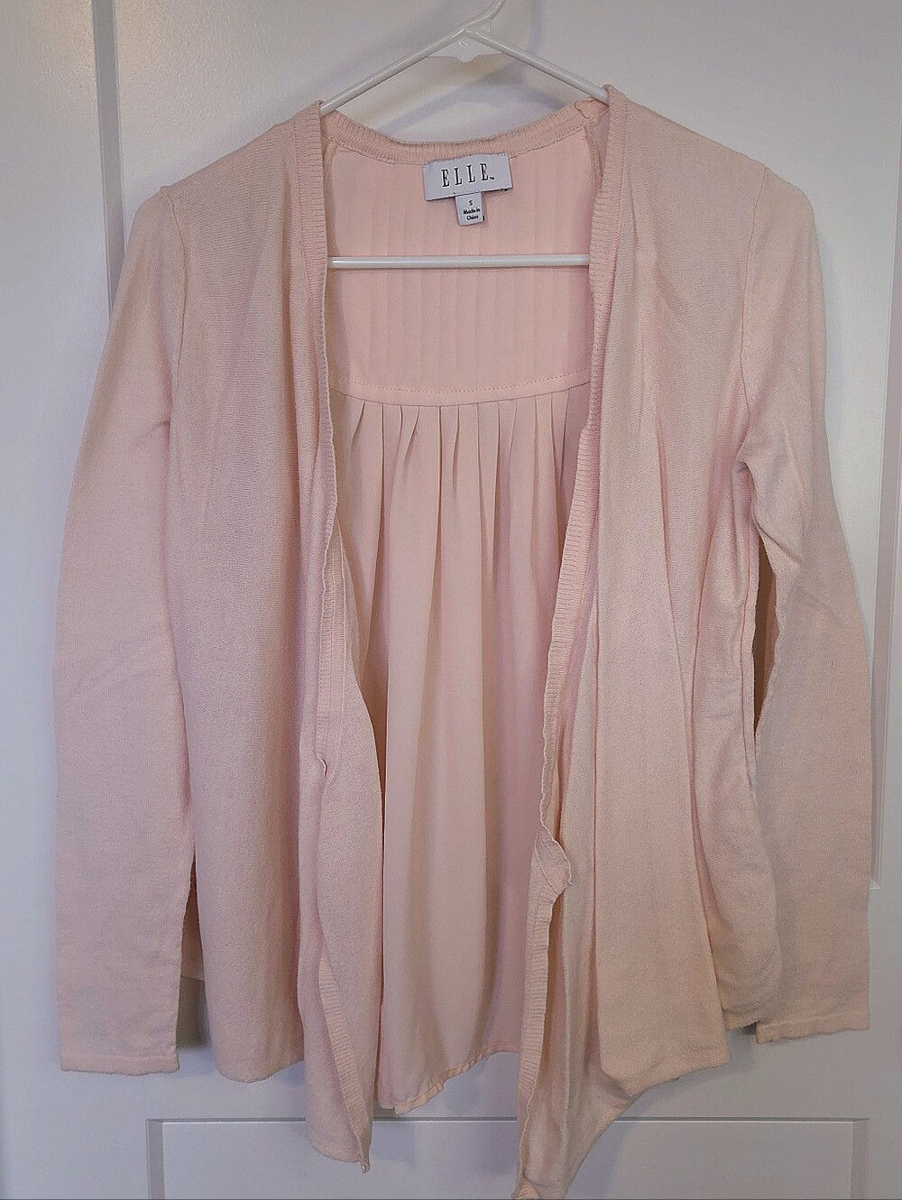 ELLE Blush Pink Open Cardigan. Size S. #SW
